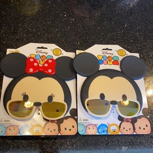 Minnie and Mickey Tsum Tsum Sunstaches. Used only once. 100% UV Protection